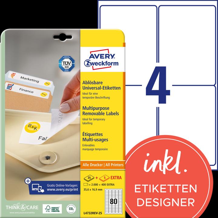 Produktbild Avery Universal-Etiketten