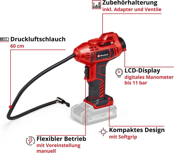 Produktbild Einhell CE-CC 18 Li-Solo (11 Bar, 8 l)