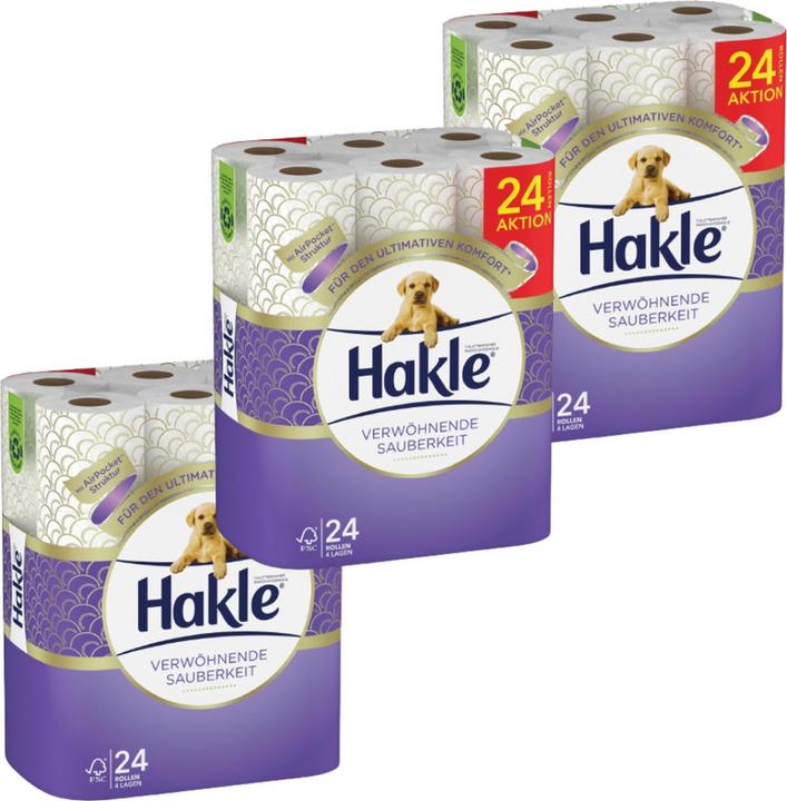 Produktbild Hakle Verwöhnende Sauberkeit (24 x)