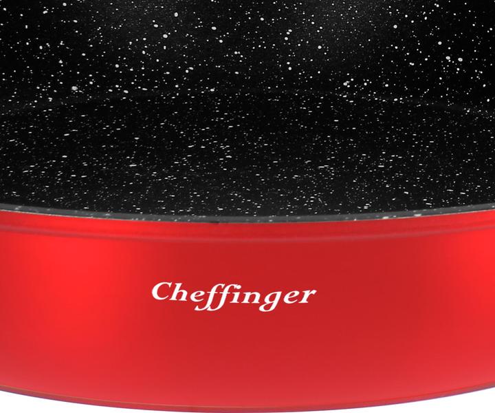 Produktbild Cheffinger 3er-Set Bratpfannen mit Marmor-Effekt-Beschichtung und Antihaftbeschichtung (28 cm, Bratpfanne, Aluminium)