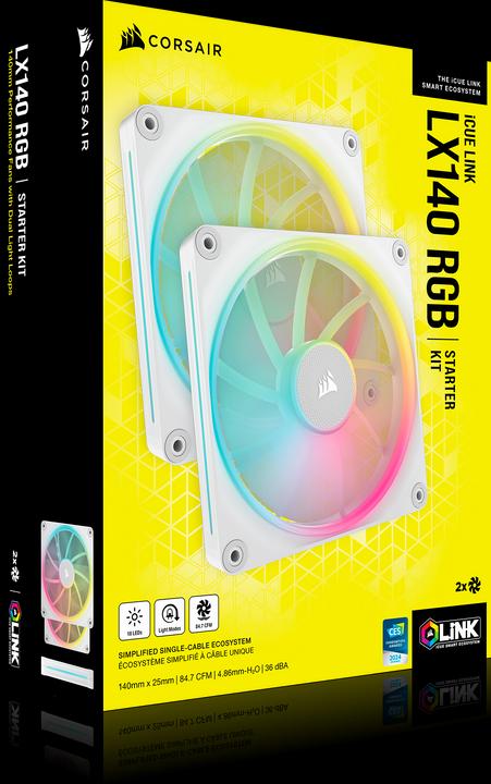 Image du produit Corsair iCUE LINK LX140 RGB (140 mm, 2 x)