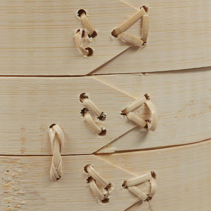 Actual product image Relaxdays Bamboo Steamer Basket, Set of 3 (Plant materials)
