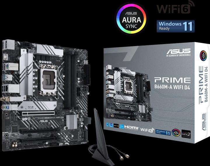 Produktbild ASUS PRIME B660M-A D4 (LGA 1700, Intel B660, mATX)