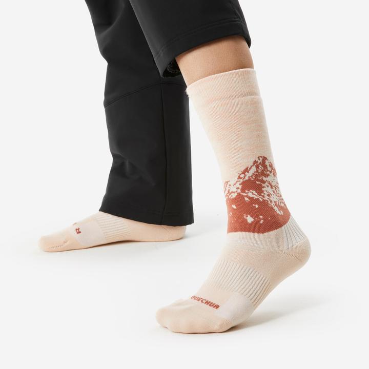 Quechua Wandersocken Damen/Herren warm halbhoch - SH500 2 Paar (35, 38)