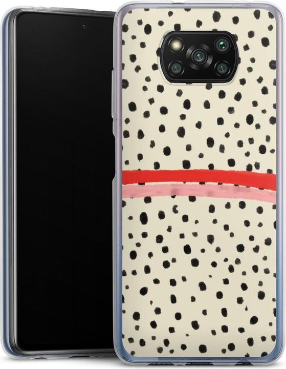 Produktbild DeinDesign Silikon Hülle für Xiaomi Poco X3 Pro Handyhülle Case Smartphone Schutzhülle Kunst Punkte Streifen (Xiaomi Poco X3 Pro)