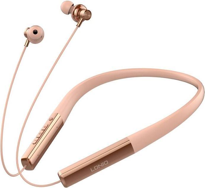 Actual product image Ldnio N01 wireless neckband headphones (rose gold) (50 h, Wireless)