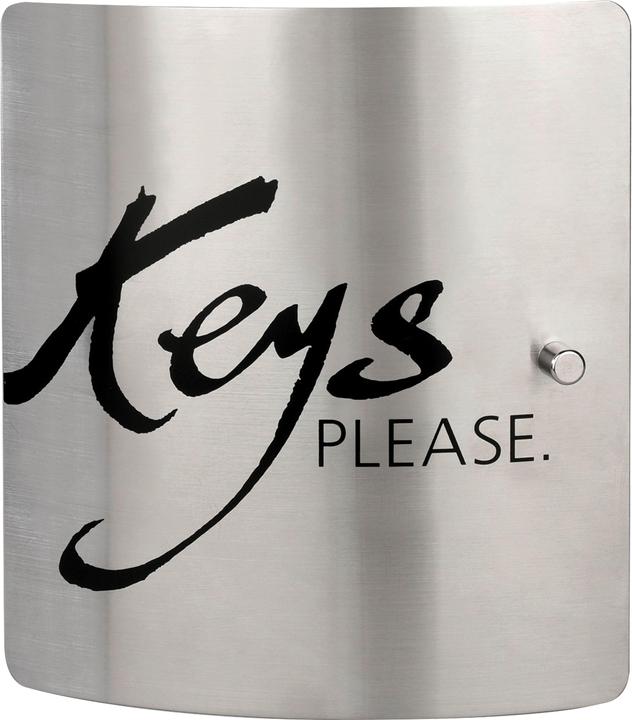 Burg Wächter Porte-clés à motif "Keys PLEASE", 10 crochets, porte en acier inoxydable avec inscription, noir.