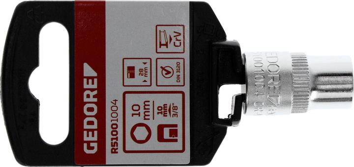 Immagine prodotto Gedore Red rosso R51001004 Bussola 3/8" esagono 10 mm lunghezza 28 mm (10 mm)