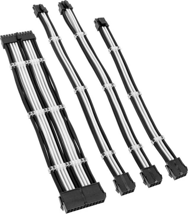 Image du produit Kolink Core Standard Braided Cable Extension Kit - Noir Jet/Blanc Brillant (0.35 m)