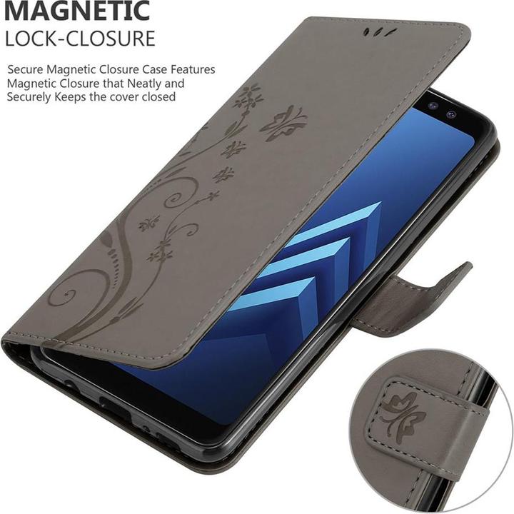 Produktbild Cadorabo Flower Book Cover (Samsung Galaxy A8 (2018))
