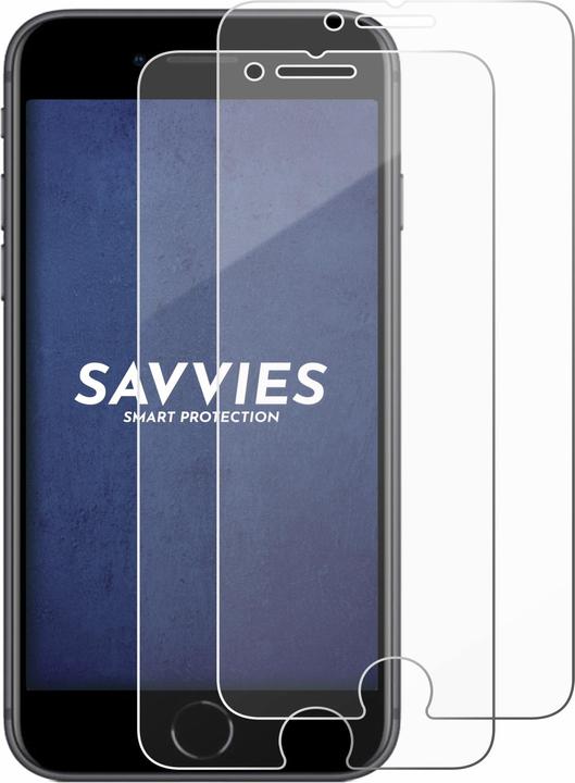 Produktbild Savvies Panzerglas Hartglas Displayschutz (2 Stück, Apple iPhone 8)