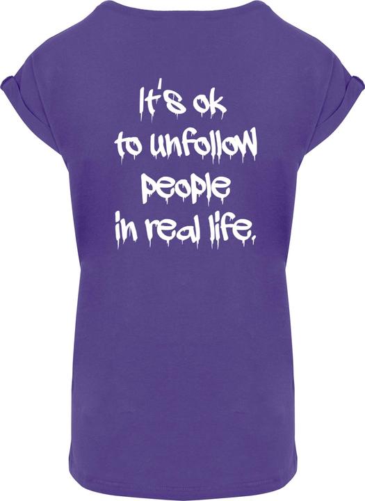 Actual product image Merchcode Ladies Unfollow Extended Shoulder Tee - 111691 (XL)
