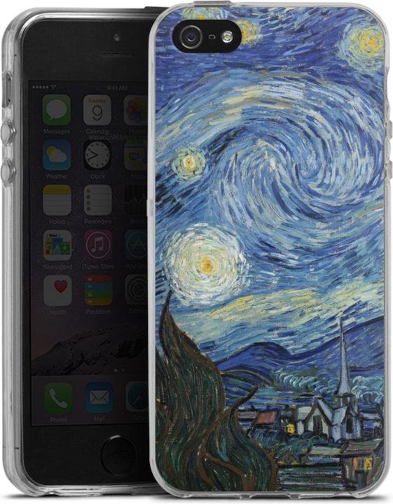 Produktbild DeinDesign Silikon Hülle für Apple iPhone 5 Handyhülle Case Smartphone Schutzhülle Kunst The Starry Night (Apple iPhone 5)