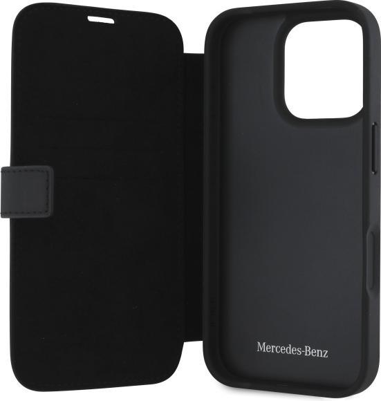 Actual product image Mercedes MEHCP16X23RWRSK iPhone 16 Pro Max 6.9" czarny/black hardcase MB Waves Leather (Apple iPhone 16 Pro Max)