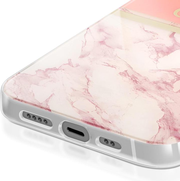 Immagine prodotto Guess Copertina rigida a strisce di marmo con cinturino (Apple iPhone 13 mini)