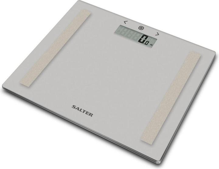Salter 9113 GY3R Compact Glass Analyser Bathroom Scales - Grey (150 kg)