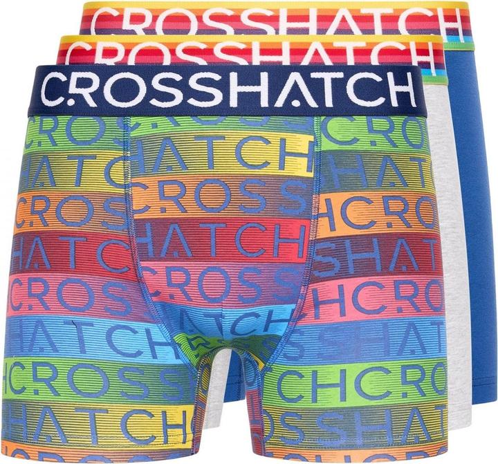 Crosshatch Rainbow Mix Boxershorts (3erPack) (M, 3er Pack)