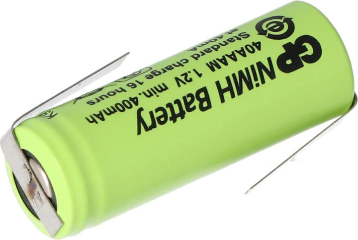 Immagine prodotto GP Batteries Akku GP40AAAM, Size 2/3AAA mit Lötfahne Z-Form (1 pz., 2/3 AAA, 400 mAh, Accumulatore di carica elettrica)