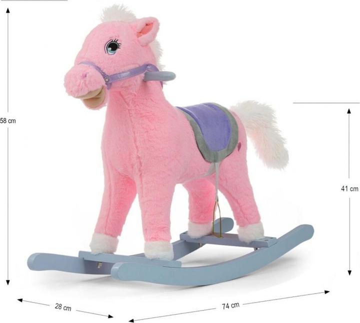 Actual product image Mally Rocking horse patch pink Milly