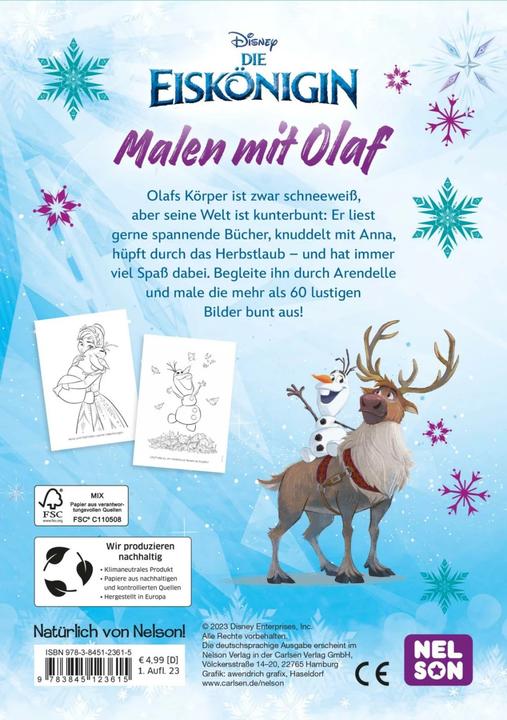 Image du produit Disney Eiskönigin : Amusant à colorier avec Olaf