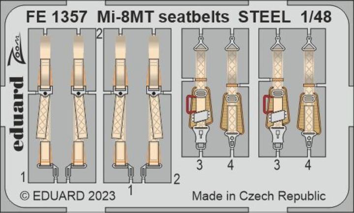 Actual product image Eduard Mi-8MT seatbelts STEEL 1/48 TRUMPETER