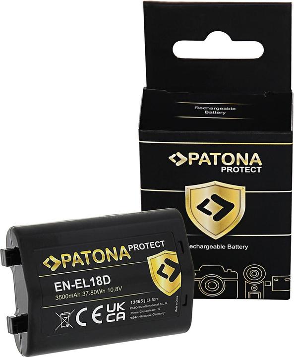 Immagine prodotto Patona Batteria PROTECT per Nikon Z9, D6 e EN-EL18D (Batteria della fotocamera)