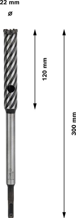 Produktbild Bosch Professional Zubehör PRO SDS plus Rebar Cutter Bohrer, 22 x 120 x 300 mm (22 mm)
