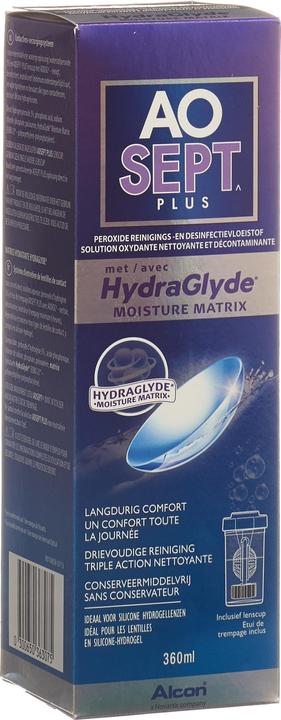Produktbild AOSept HydraGlyde, Peroxid Reinigungs- und Desinfektionslösung, 360 ml (Peroxid-System, 360 ml)