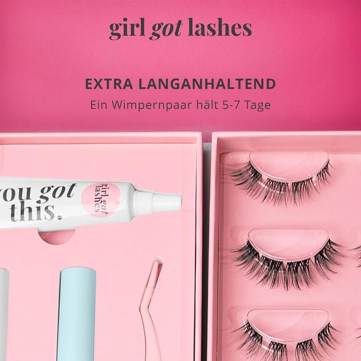 Girl got lashes Wimpern-Starterset mit Applikator & Remover (Künstliche Wimpern)