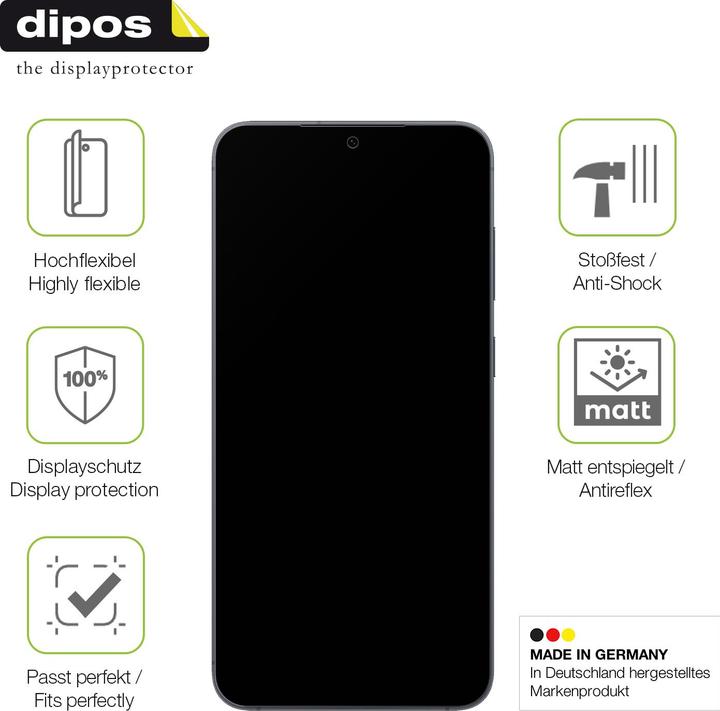 Actual product image Dipos Full Cover Screen Protector Matte (1 Piece, Samsung Galaxy S25)