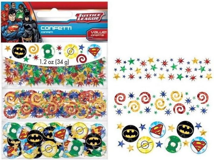 Produktbild Justice League Dreifach Konfetti Geburtstag Folie Papier Kunststoff