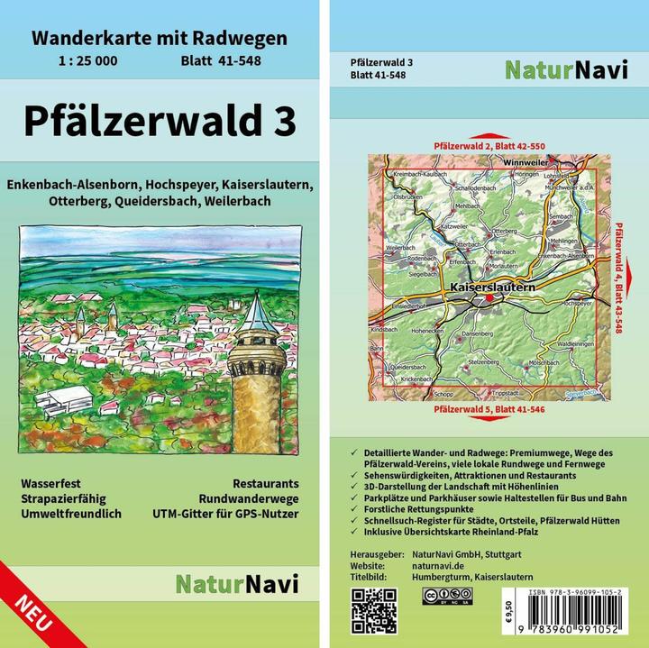 Produktbild NaturNavi Wanderkarte Pfälzerwald 3