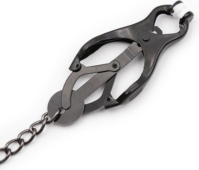 Actual product image Ohmama Dark Chain Japanese Nipple Clamps