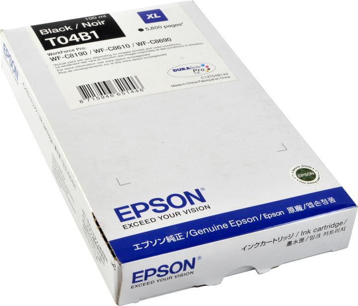 Actual product image Epson Ink Cartridge XL Black T04b1 (FC)