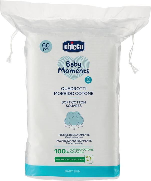 Chicco Wattepads (Monatsbox, 60 Stück)