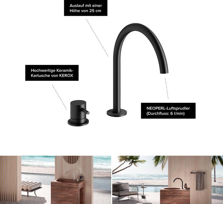 Actual product image Chris Bergen 2-hole basin mixer
