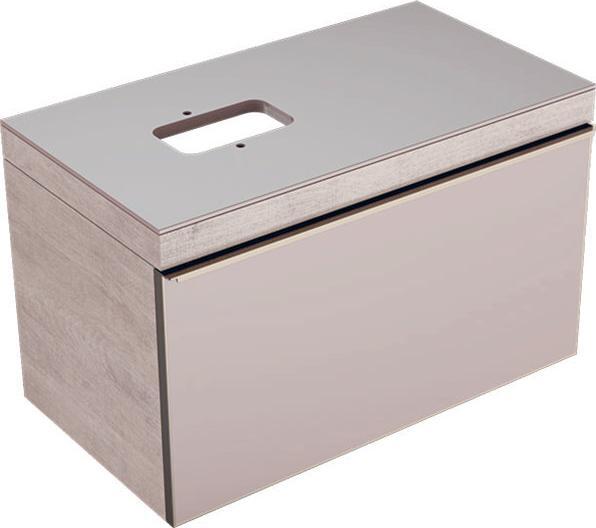 Produktbild Geberit Citterio Waschtischunterschrank 500560JI1, mit Glasplatte und Siphonausschnitt, 88,4x54,3x50 (88.5 x 50.5 x 54.5 cm)
