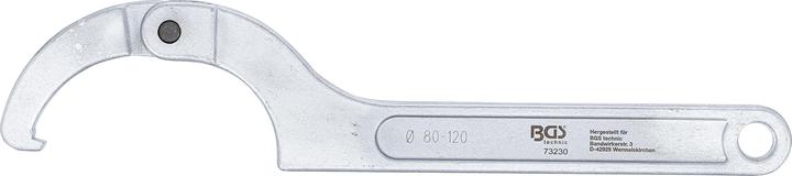 Image du produit BGS Clé à ergots articulée à griffe 80 - 120 mm (120 mm, 80 mm, 82 mm, 85 mm, 115 mm, 88 mm, 95 mm, 110 mm, 105 mm, 100 mm, 90 mm)