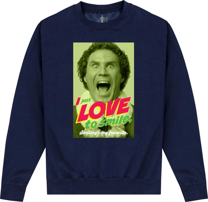 Elf I Love To Smile Sweatshirt (XL)