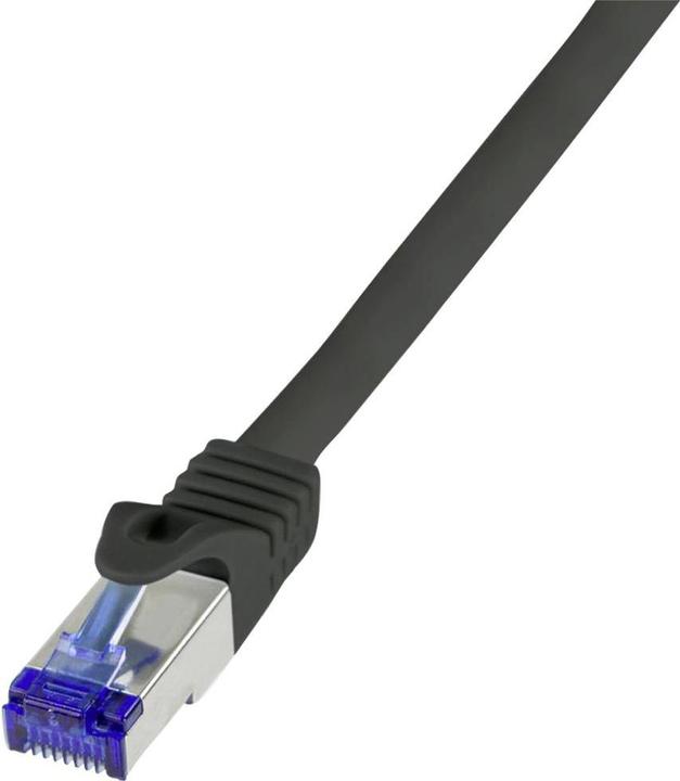 Immagine prodotto LogiLink Cavo patch Ultraflex, Cat.6A, S/FTP, 10 m, nero con cavo grezzo Cat.7, cavo extra flessibile e (S/FTP, CAT6a, 10 m)