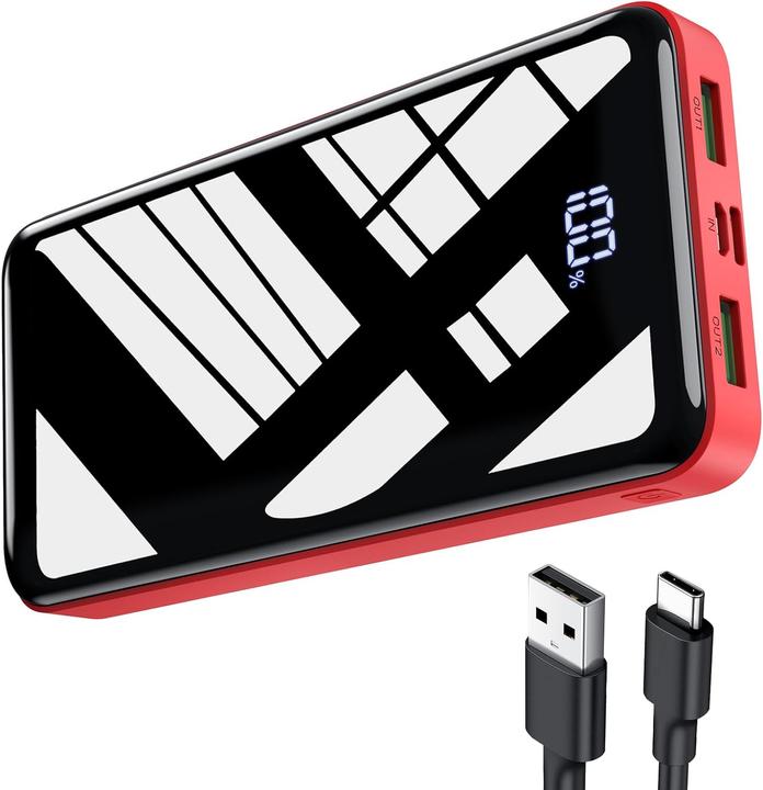 Produktbild Bextoo Powerbank 30000mAh, Rot (27000 mAh, 22.50 W, 22.50 Wh)
