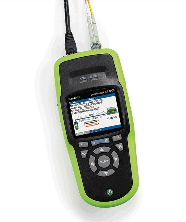 Actual product image Netscout LinkRunner AT 2000 Network Auto-Tester (fibre + b/w