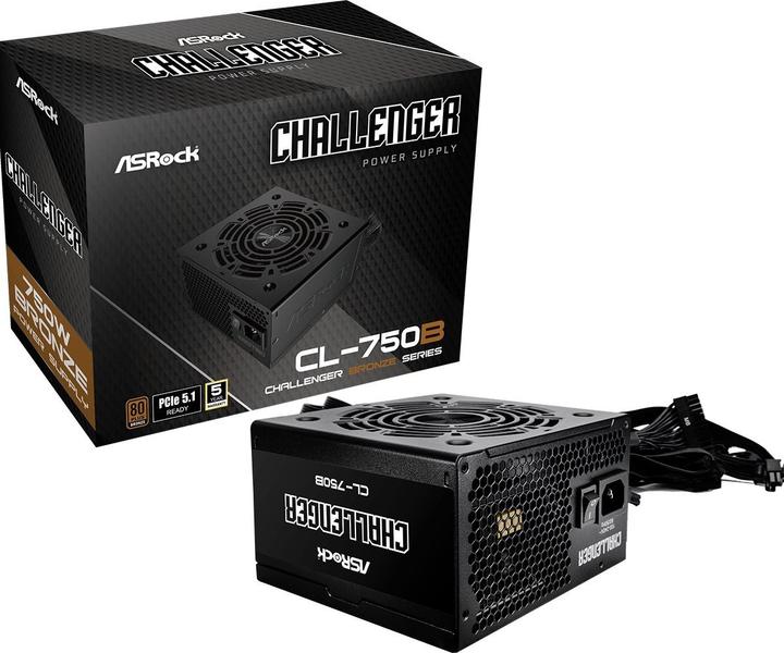 Actual product image AsRock Challenger CL-750B 750W 80+ Bronze PSU (750 W)