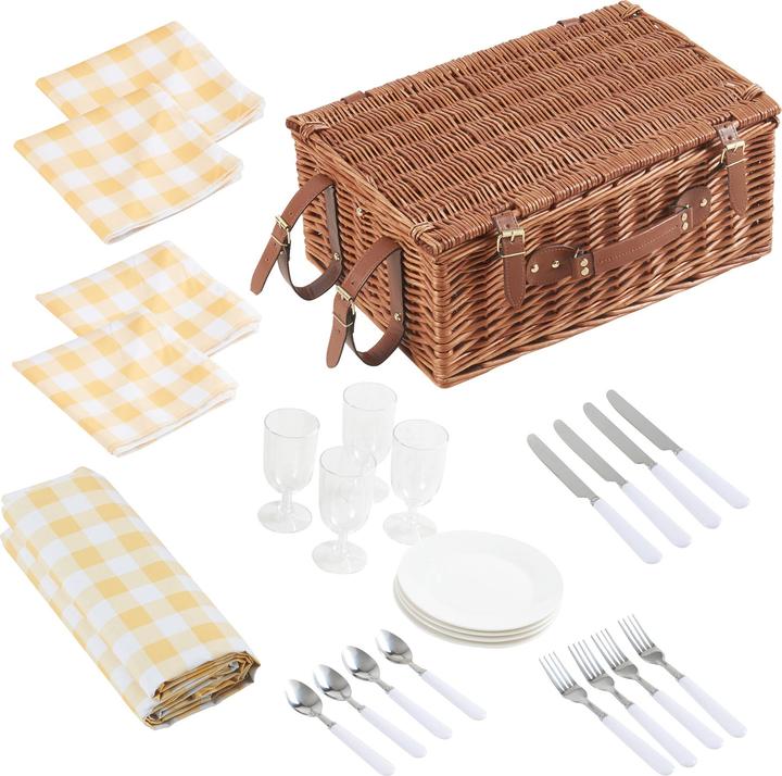 Produktbild Casa.Pro Picknickkorb Brindisi für 4 Personen Komplettset