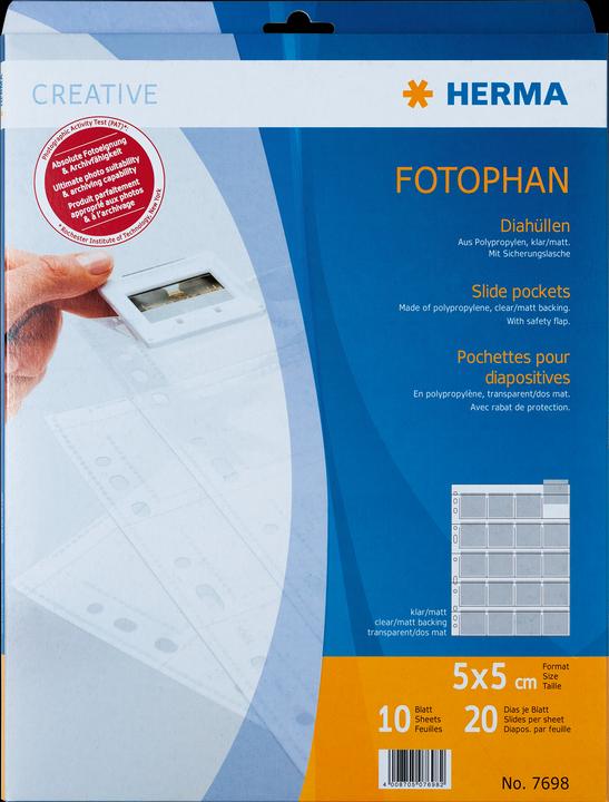 Image du produit HERMA Pochettes pour diapositives (A4, 10 x)