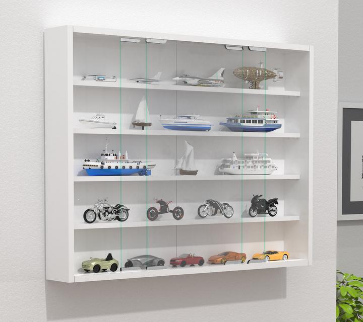 Actual product image VCM Wooden Glass Hanging Display Case Wall Display Case Collectors Deco Showcase Agisa L (77 x 10 x 60 cm)