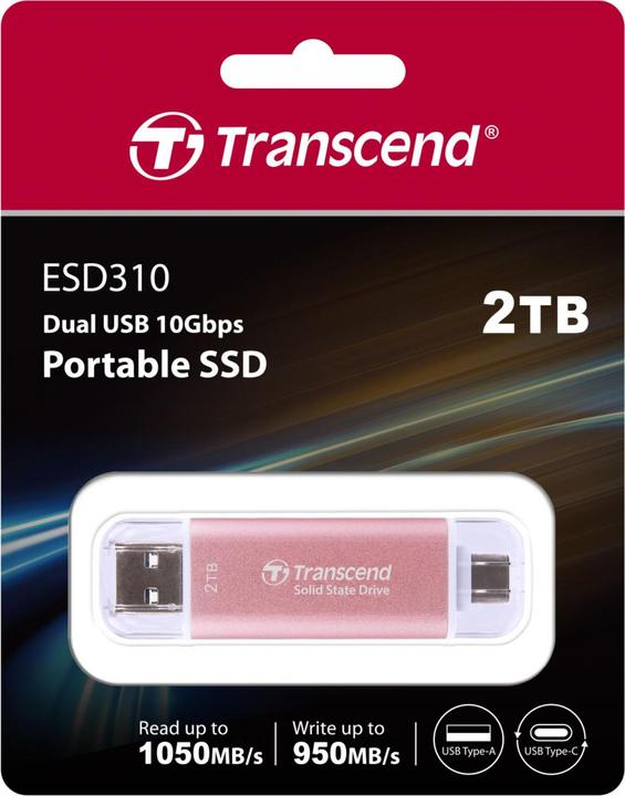 Actual product image Transcend ESD310 (2000 GB, USB-A, USB-C)