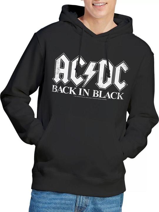 Immagine prodotto AC/DC Back In Black Felpa con Cappuccio Uomo (L)