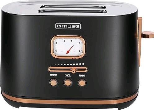 Image du produit Muse Grille-pain MS130 BC acier inoxydable noir