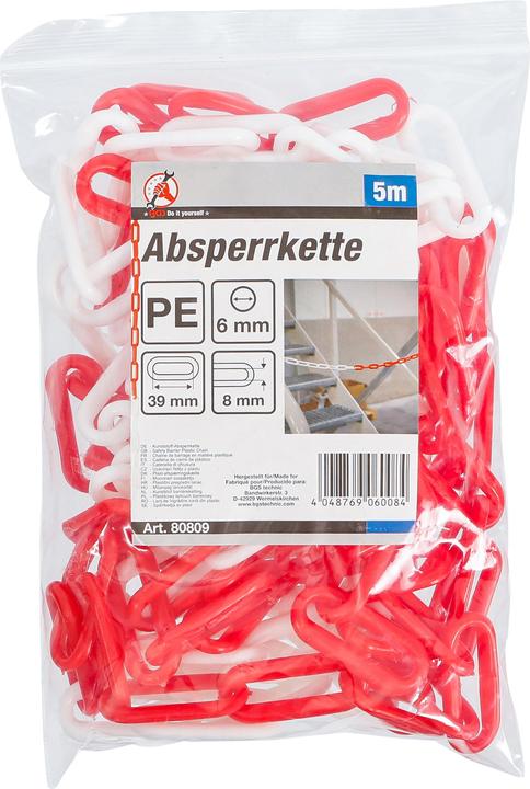 Actual product image BGS Barrier Chain | Red and White | Plastic | 5 m (5 m)